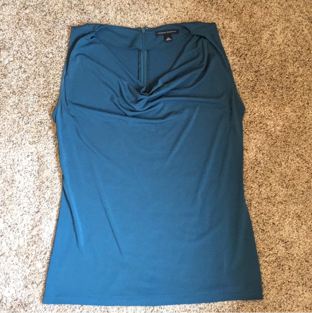 Teal shell top from Banana Republic